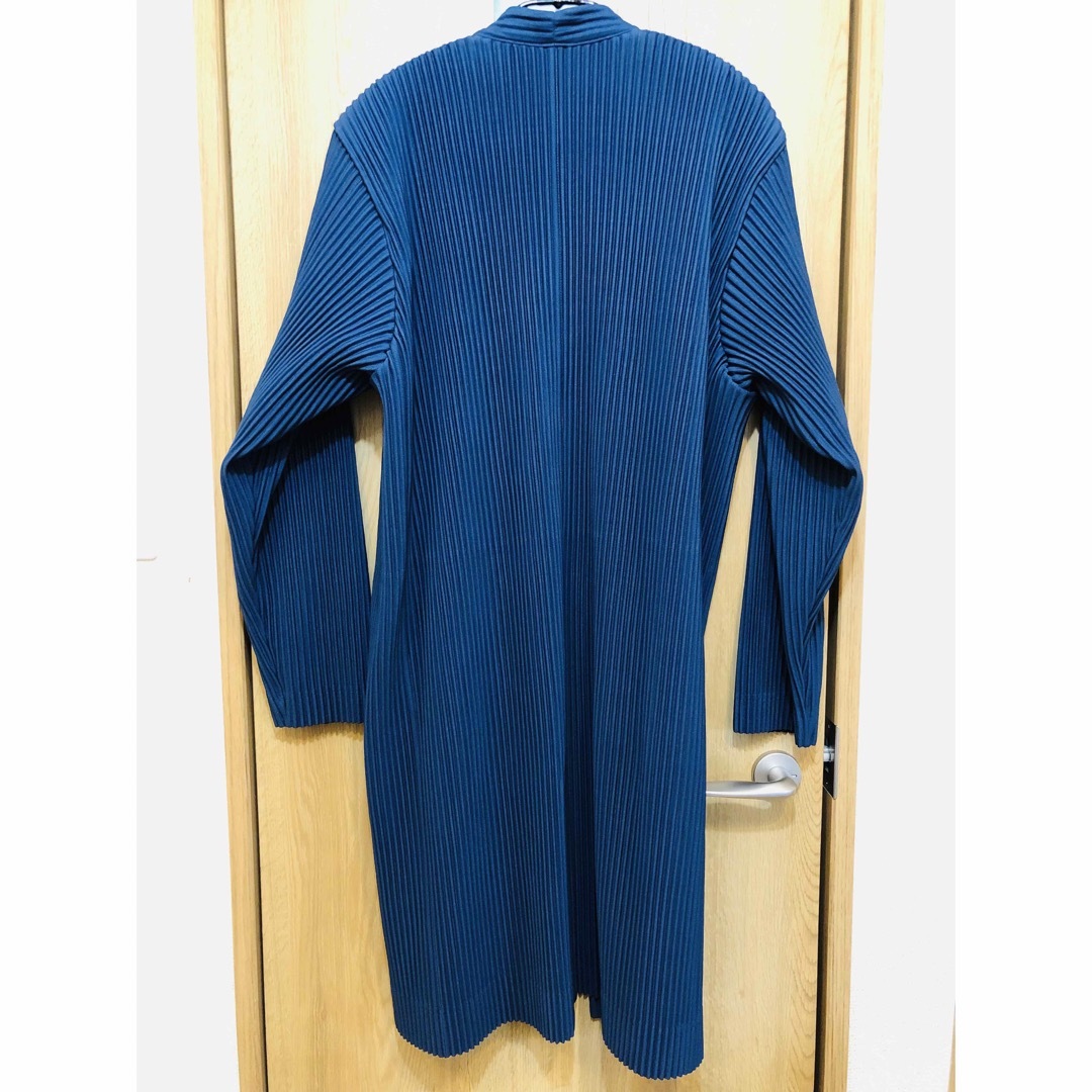 ISSEY MIYAKE - オムプリッセロングコート1紺プリーツジャケット ...