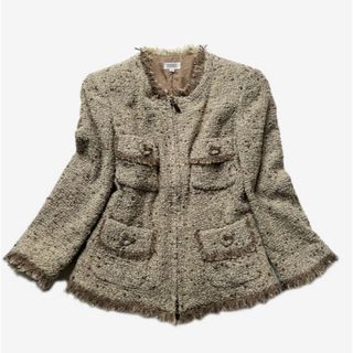 FOXEY - FOXEY BOUTIQUE フォクシー ツイード ノーカラー ジャケットの ...