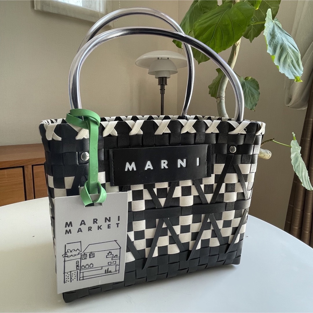 MARNI マルニ　ピクニックバッグ　カゴ　バッグ　(ブラック)