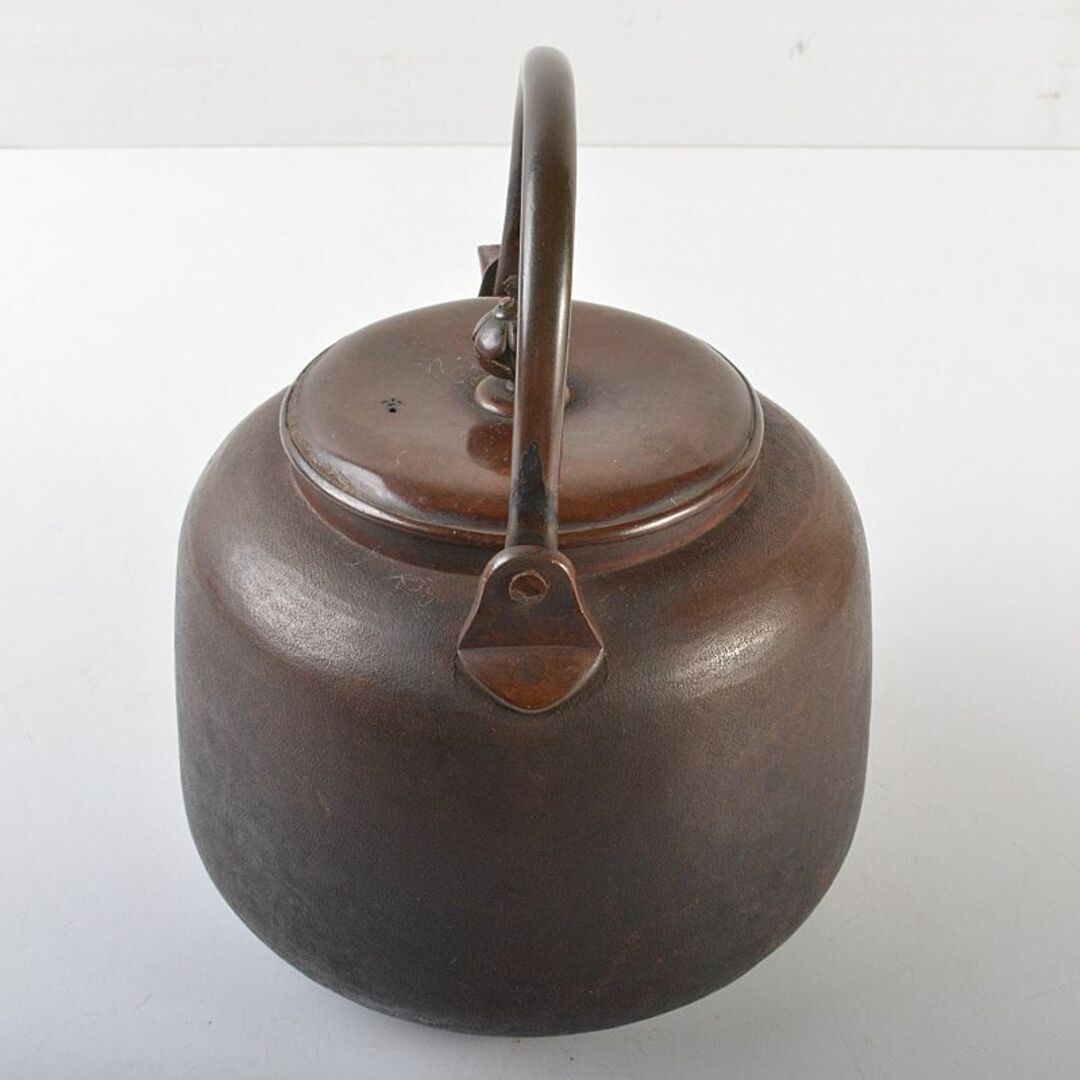 煎茶道具 銅製 湯沸し 水次 薬缶 時代箱付 V R6448F-