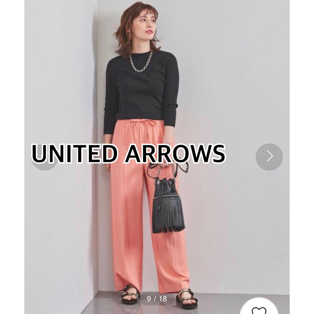 UNITED ARROWS(ユナイテッドアローズ)のユナイテッドアローズ　とろみイージーパンツS-M36★ピンク レディースのパンツ(カジュアルパンツ)の商品写真