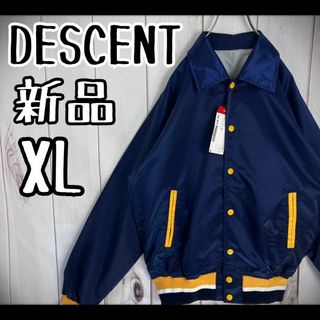 DESCENTE　スタジャン　ライン　ウール　シンプル