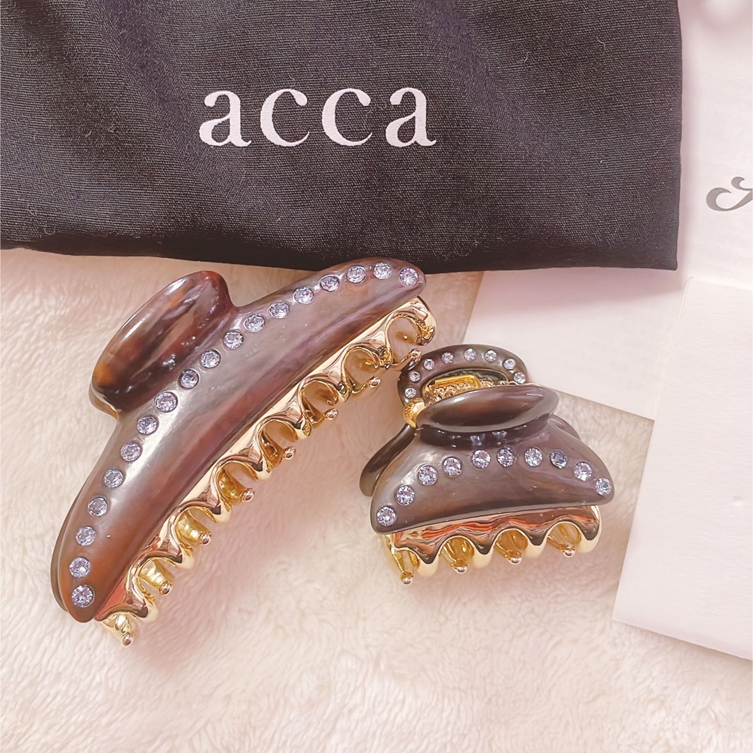 未使用????acca ティアラクイーン 小中クリップセットバレッタ/ヘアクリップ