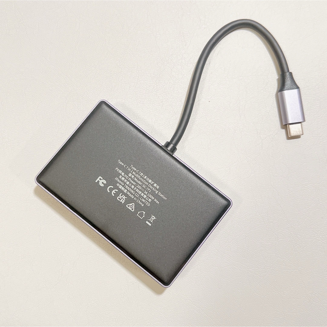 USB-C ハブ、iDsonix 7-in-1 USB C ハブ アダプター