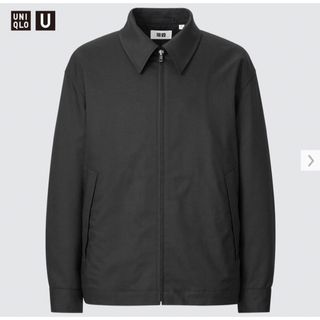 ユニクロ(UNIQLO)のUNIQLO U ユニクロユー 21AW名作 ジップアップジャケット 黒S 新品(ブルゾン)