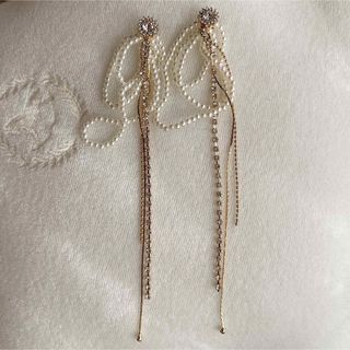 結婚式　ピアス　フラワーピアス(ピアス)