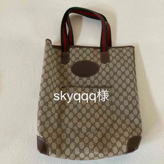 グッチ(Gucci)のGUCCI グッチ　トートバッグ　レザー　オールドグッチ手提げ　GG　レザー(トートバッグ)