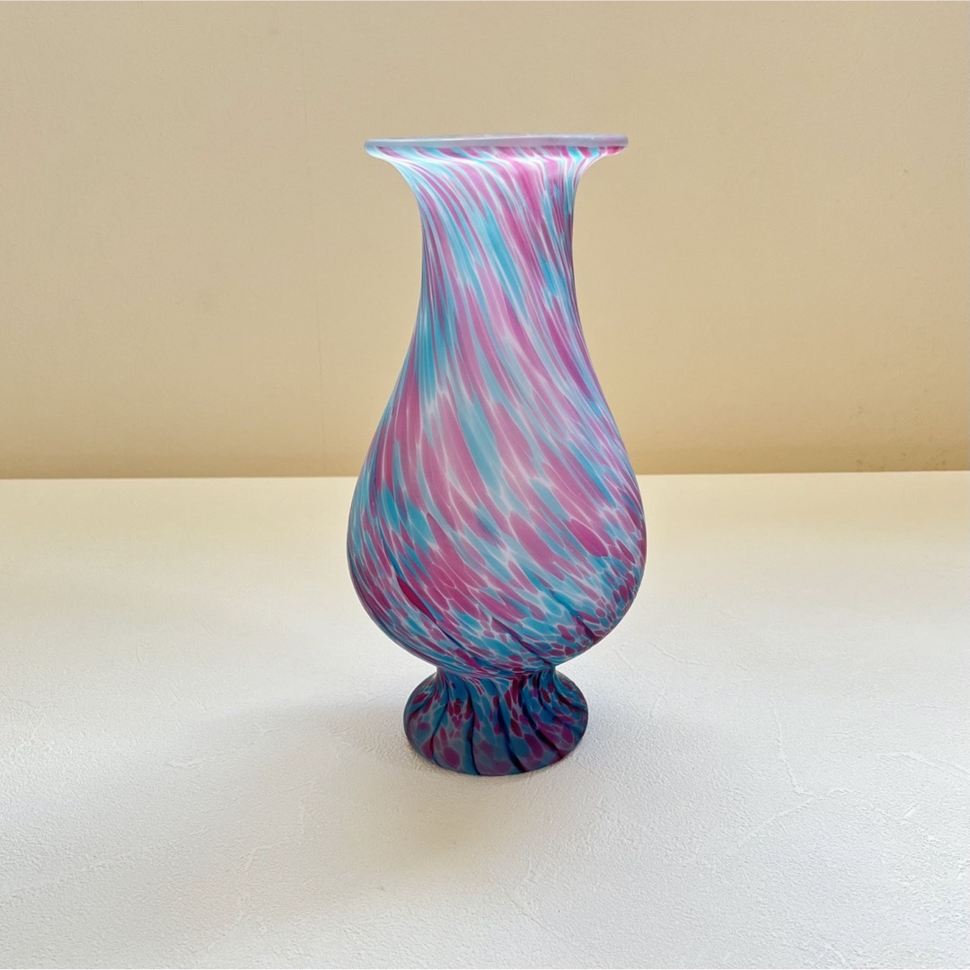 昭和　レトロ　KAMEI GLASS JAPAN  花瓶　花びん　フラワーベース