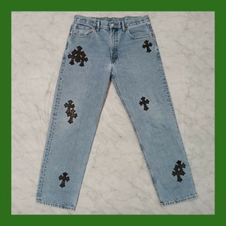 クロムハーツ(Chrome Hearts)のLevi's 550（W35 / 90cm）クロスパッチカスタム(デニム/ジーンズ)