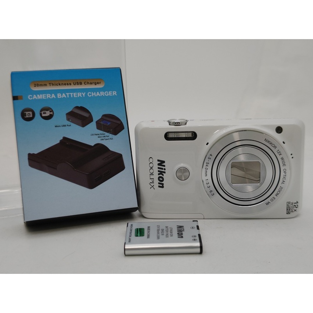 Nikon COOLPIX S6900 ホワイト 電池 充電器付 ニコン 良