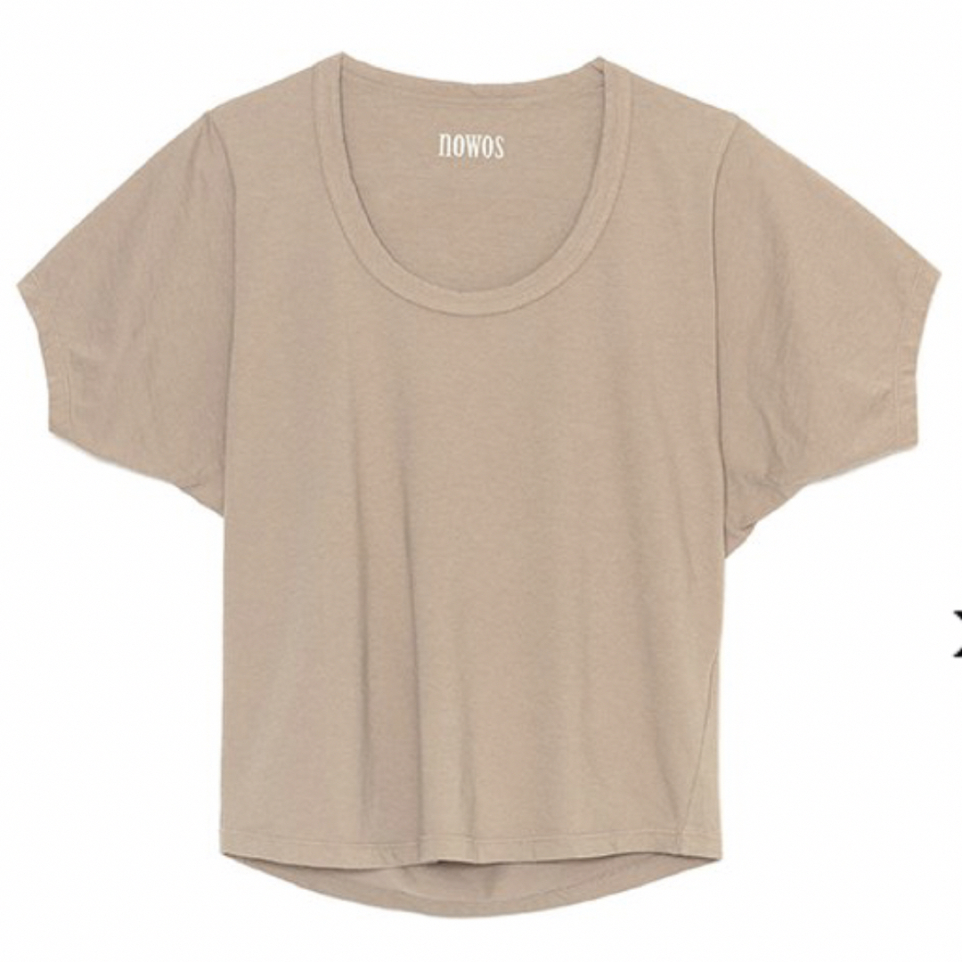 Fabiane Roux(ファビアンルー)のnowos BACK DRAPE TEE Tシャツ ベージュ レディースのトップス(Tシャツ(半袖/袖なし))の商品写真