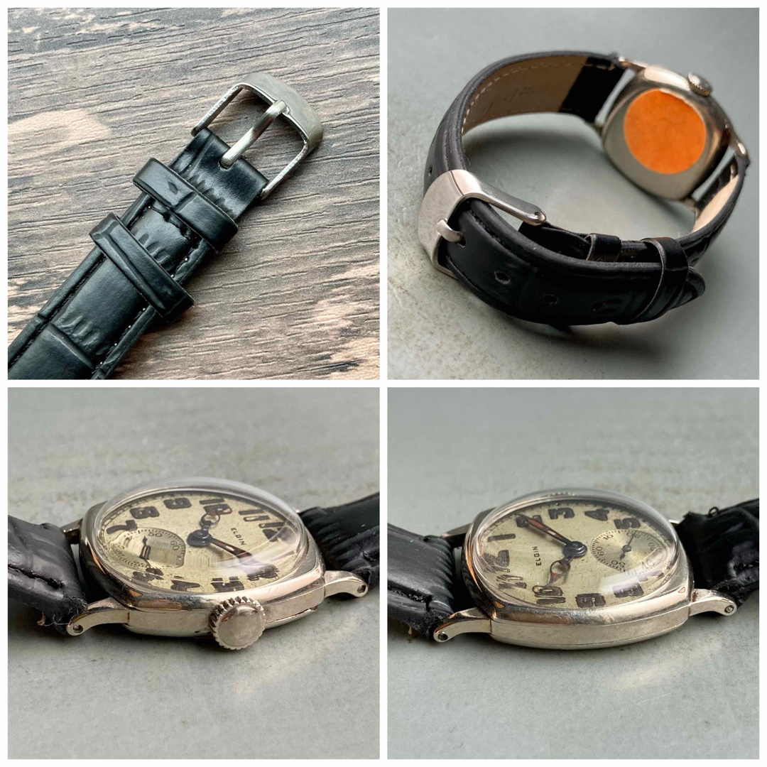 ELGIN(エルジン)の【動作品】エルジン アンティーク 腕時計 1928年 手巻き メンズ デコ 軍用 メンズの時計(腕時計(アナログ))の商品写真