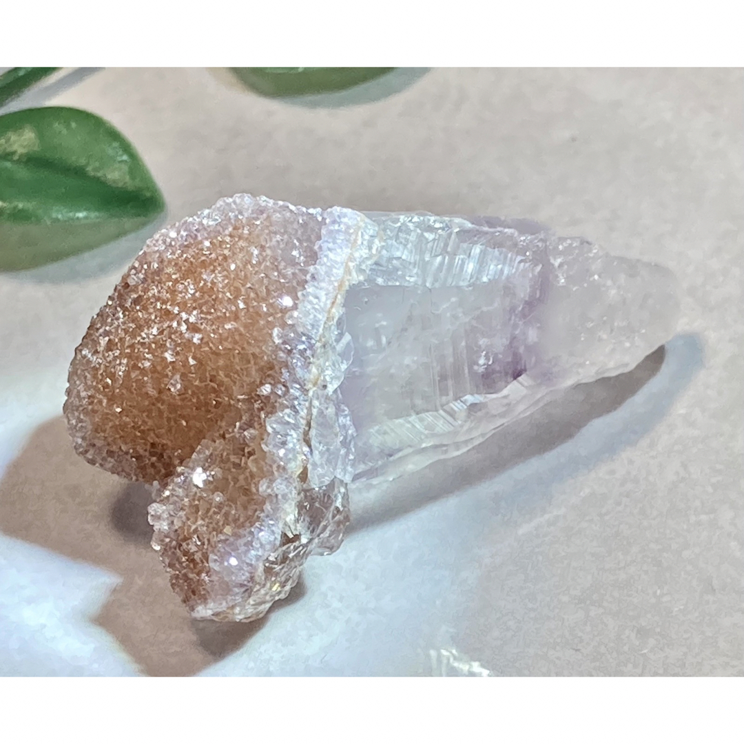 親子水晶✨　レインボー　キャンディキャップ・アメジスト　リモナイト　原石