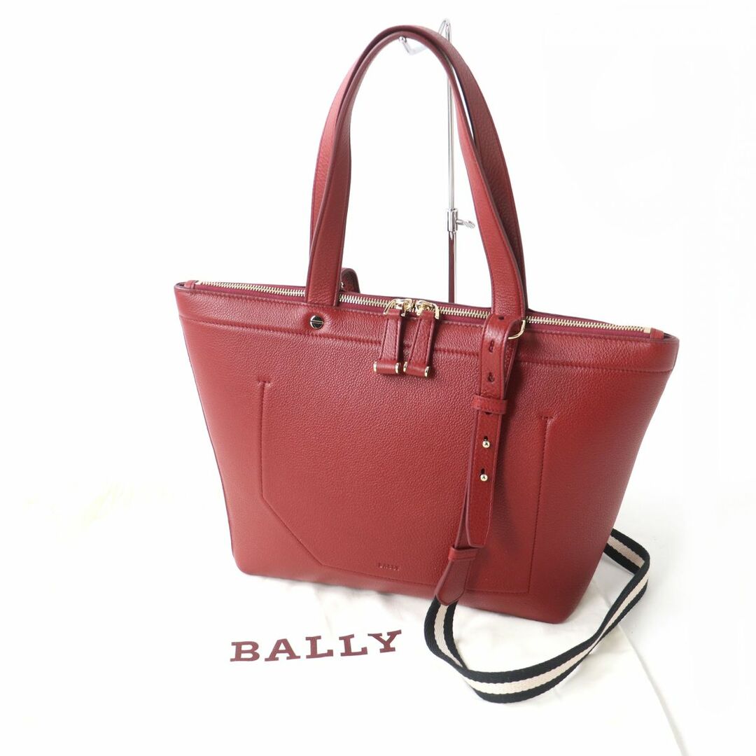 希少品!!【極美品】BALLY バリー ハンドバッグ 2way レッド レザー-