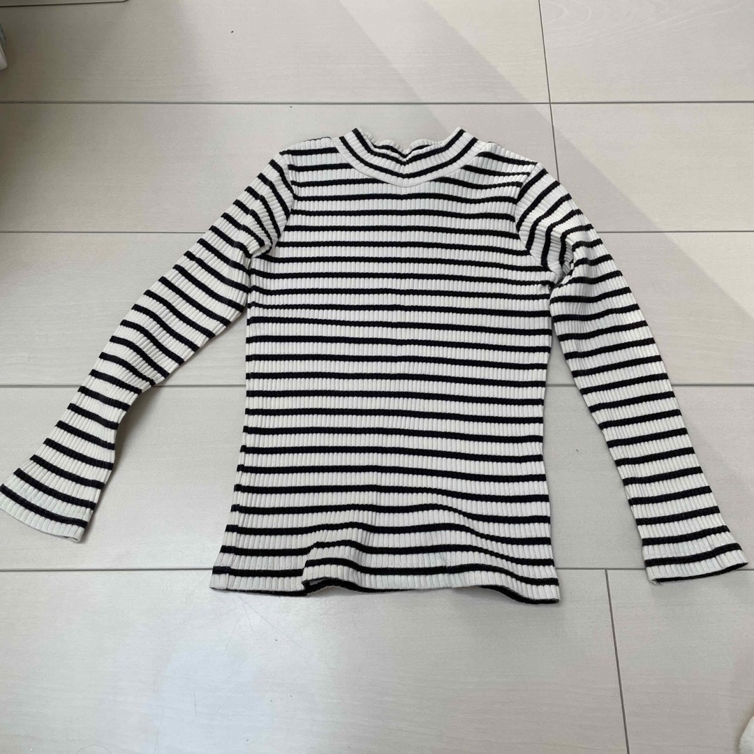 petit main(プティマイン)のPetit main ボーダーロンT 120cm キッズ/ベビー/マタニティのキッズ服女の子用(90cm~)(Tシャツ/カットソー)の商品写真