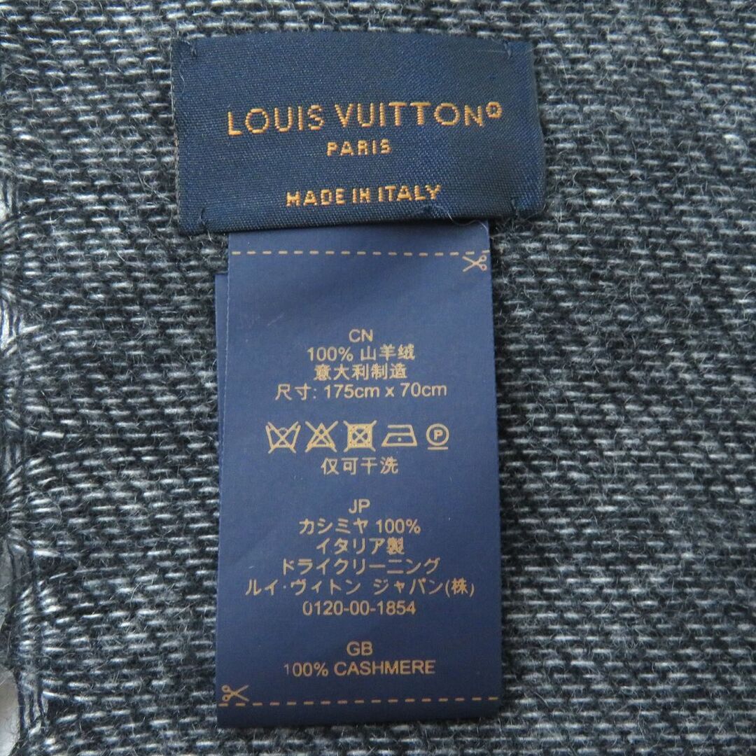 極美品△正規品 LOUIS VUITTON ルイヴィトン 22AW M77950 エシャルプ･モノグラム ジャイアント カシミヤ100％ ショール マフラー ネイビー