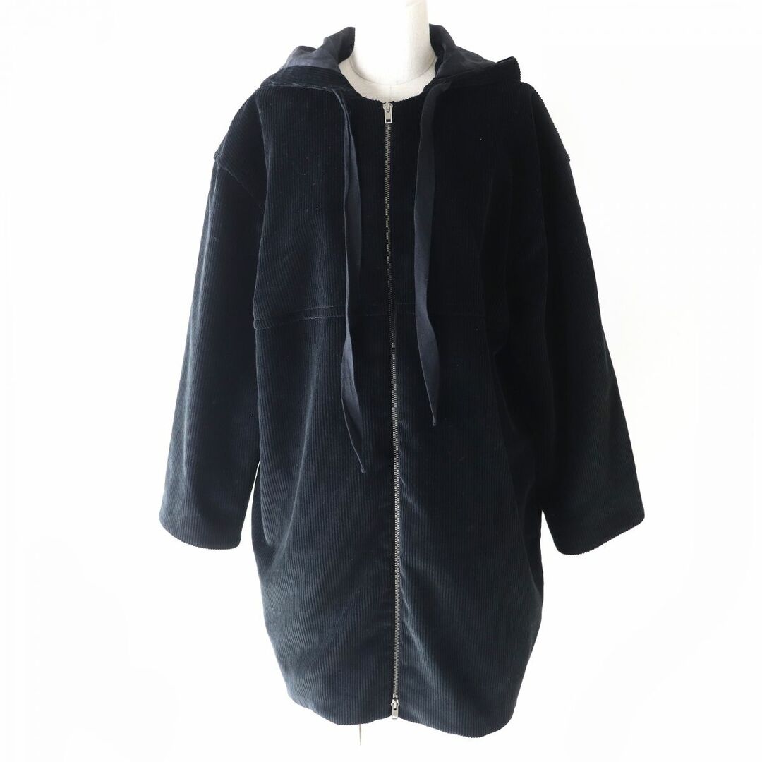 美品△正規品 MARNI マルニ 20AW JKMAS15U00 レディース コーデュロイ フーデット ZIP UP ロングジャケット ブラック 黒  38 イタリア製 | フリマアプリ ラクマ