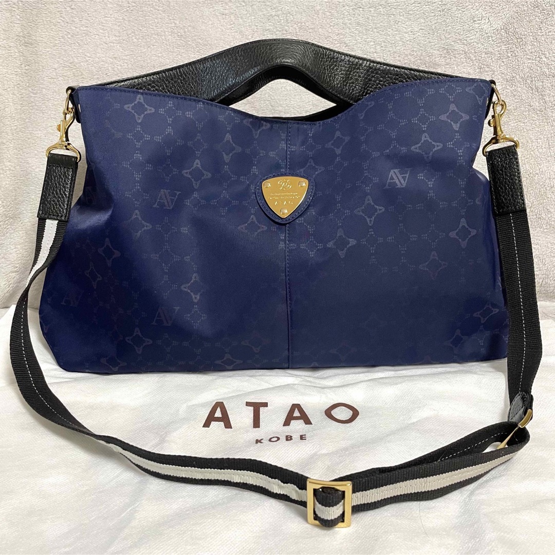 ATAO(アタオ)のATAO アタオ エルヴィ モノグラム ネイビー 2WAY ショルダーバッグ レディースのバッグ(ショルダーバッグ)の商品写真