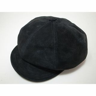 ニューヨークハット(NEW YORK HAT)のUSA製ニューヨークハットSuede Spitfire革製スウェード黒XL新品(キャスケット)