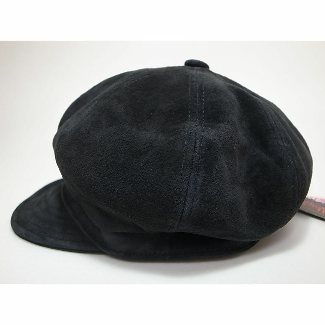 NEW YORK HAT(ニューヨークハット)のUSA製ニューヨークハットSuede Spitfire革製スウェード黒L新品 メンズの帽子(キャスケット)の商品写真