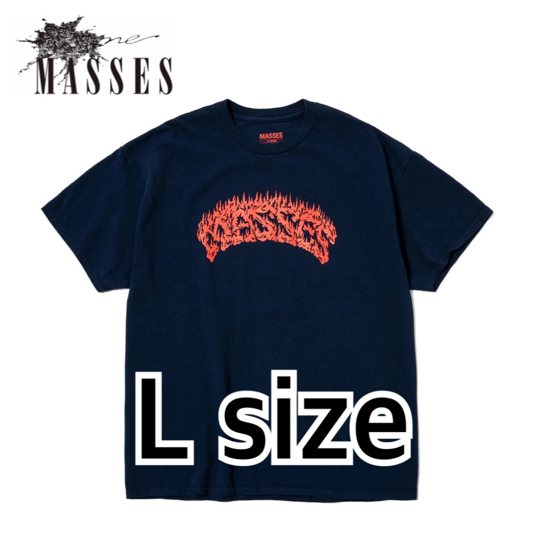 MASSES マシス　T-SHIRT S/S BLAZE ネイビー　ティーシャツ