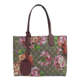 グッチ(Gucci)のグッチ GUCCI GGブルームス トートバッグ ピンク ベージュ レッド オレンジ リバーシブル 372613 中古 新入荷 GU0528(トートバッグ)