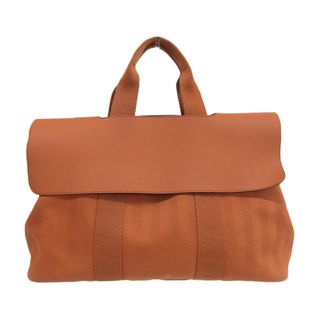 エルメス(Hermes)のエルメス HERMES ヴァルパライソMM ハンドバッグ コットン キャンバス レザー オレンジ 中古 新入荷 HE0864(ハンドバッグ)