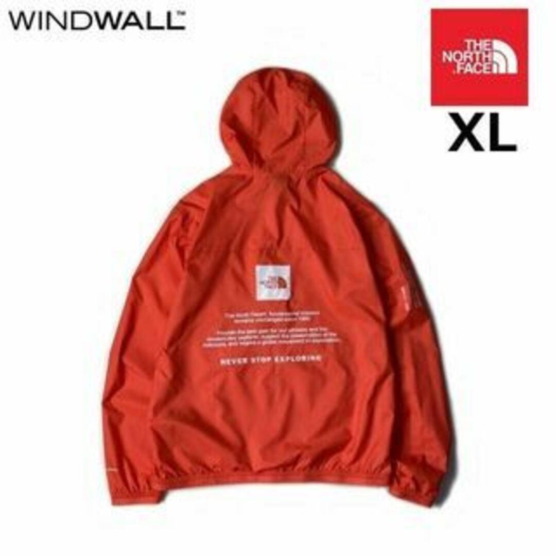 US限定ノースフェイスWINDWALLウインドパーカージャケットXXLオレンジ