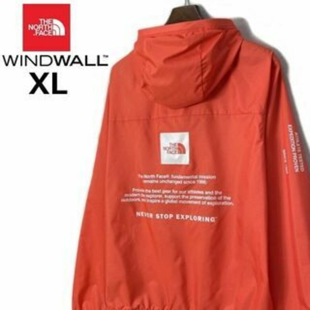 US限定ノースフェイスWINDWALLウインドパーカージャケットXXLオレンジ