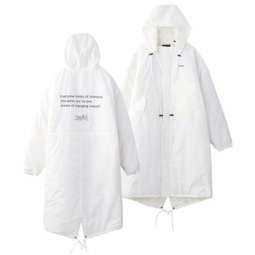 X-girl(エックスガール)のX-girl HOODED PUFFER COATフリーサイズ レディースのジャケット/アウター(ロングコート)の商品写真