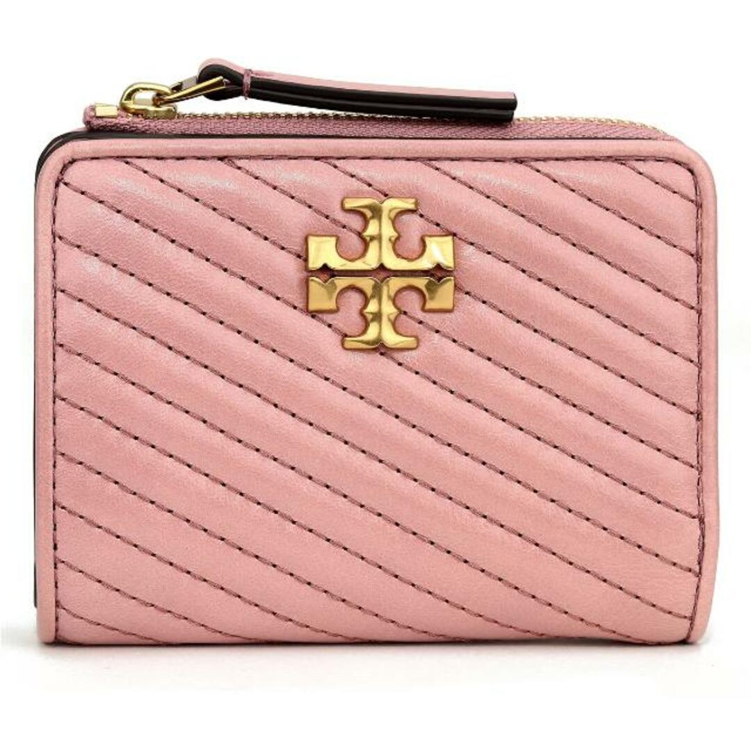 新品 トリーバーチ TORY BURCH 2つ折り財布 キラ ピンク|マグノリア