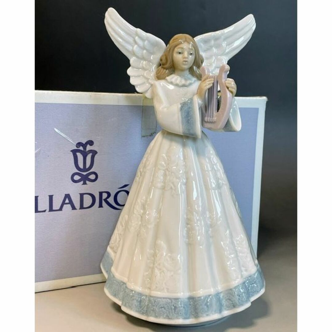 【美品】LLRADRO リヤドロ ハープを奏でる天使 フィギュリン リアドロ