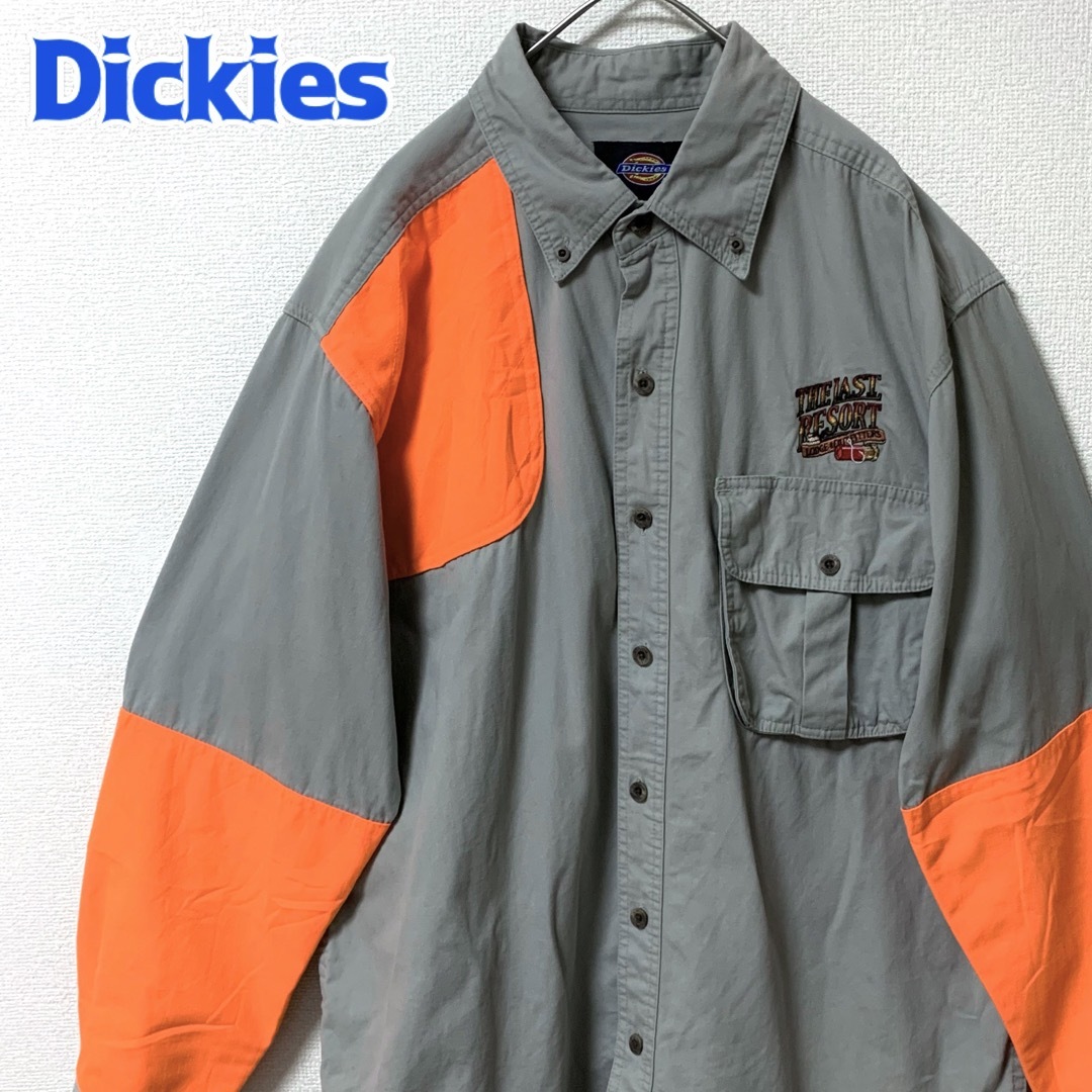 Dickies(ディッキーズ)のディッキーズ カバーオール ワークシャツ ゆるだぼ 個性的 刺繍 ヴィンテージ メンズのジャケット/アウター(カバーオール)の商品写真