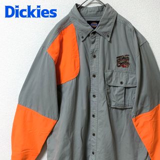 Dickies - ディッキーズ カバーオール ワークシャツ ゆるだぼ 個性的 刺繍 ヴィンテージ