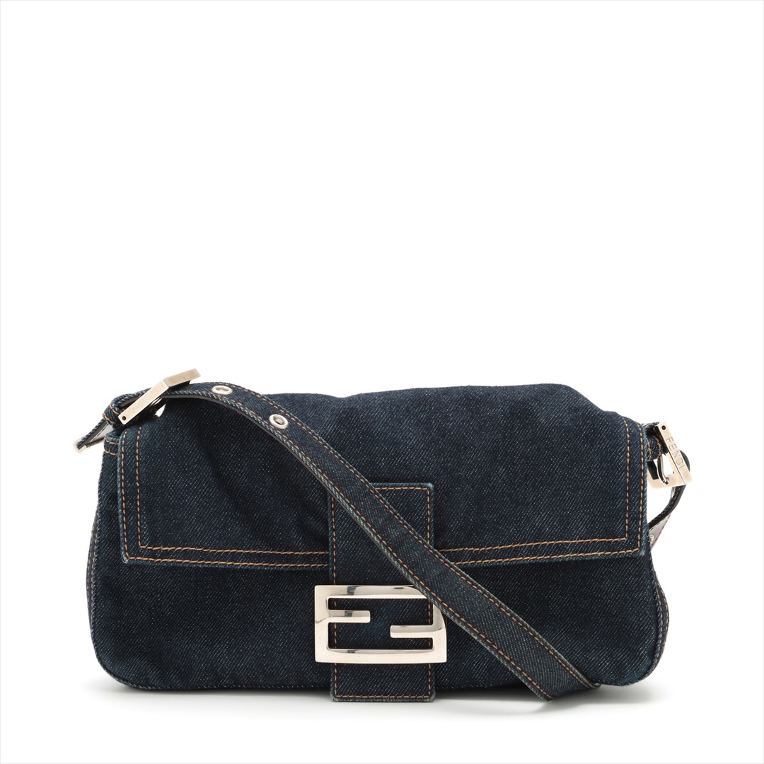 FENDI - フェンディ マンマバケット デニム  ブルー レディース ショルダーバッグ