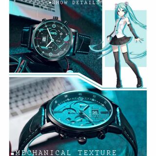 新品未使用 海外限定モデル 初音ミク クロノグラフメンズ腕時計 高級