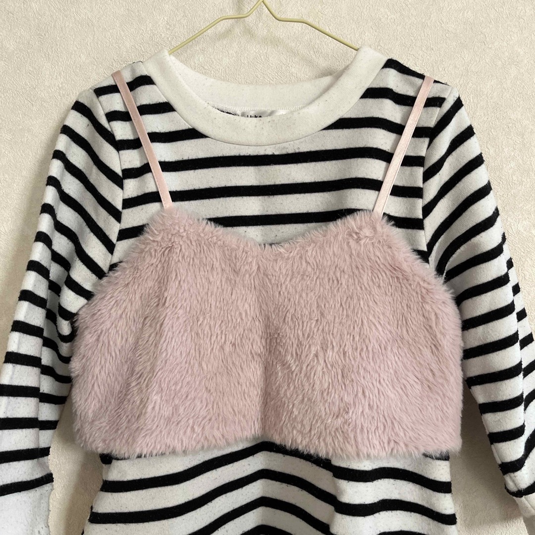 ikka(イッカ)の【ikka】120cm 長袖ワンピース キッズ/ベビー/マタニティのキッズ服女の子用(90cm~)(ワンピース)の商品写真