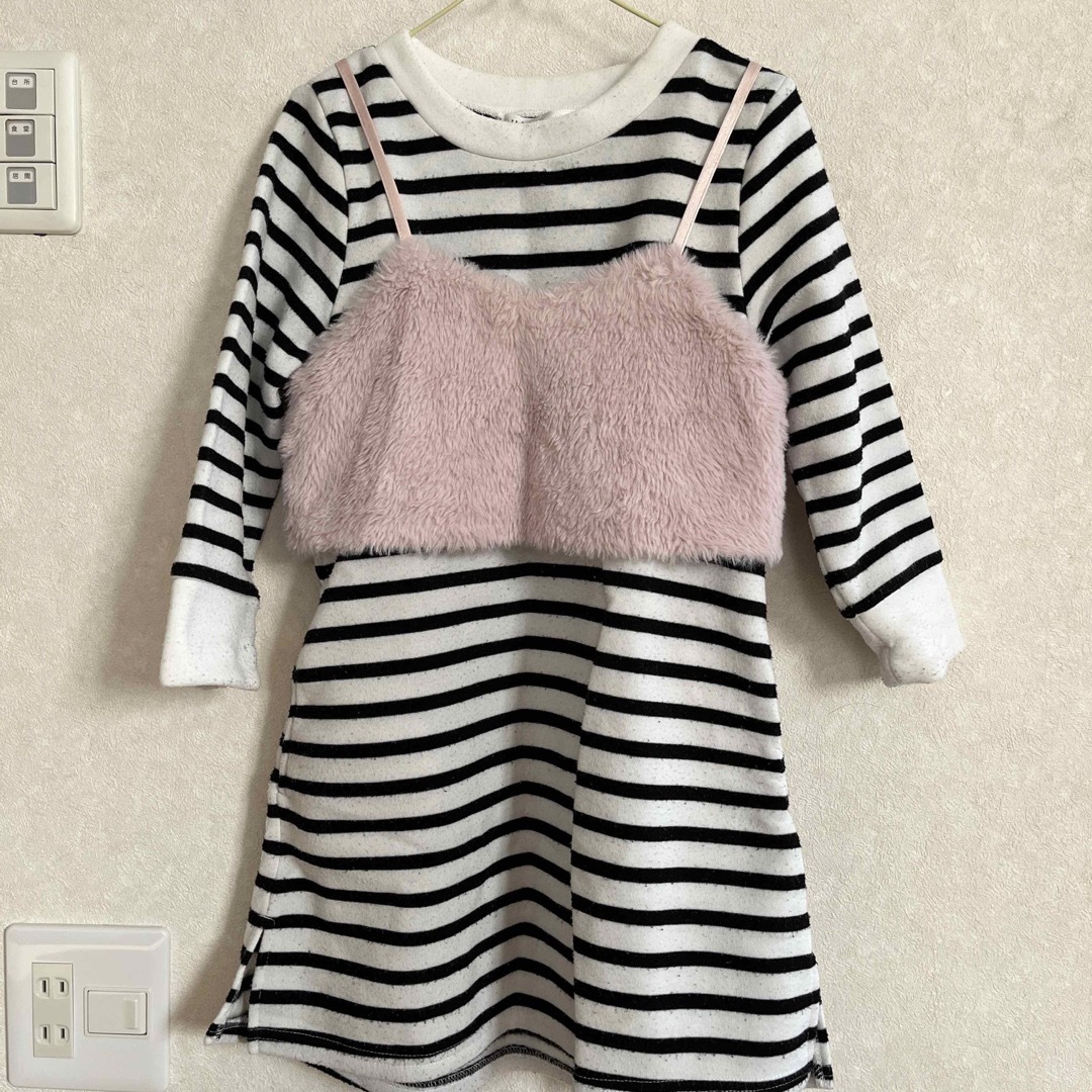 ikka(イッカ)の【ikka】120cm 長袖ワンピース キッズ/ベビー/マタニティのキッズ服女の子用(90cm~)(ワンピース)の商品写真