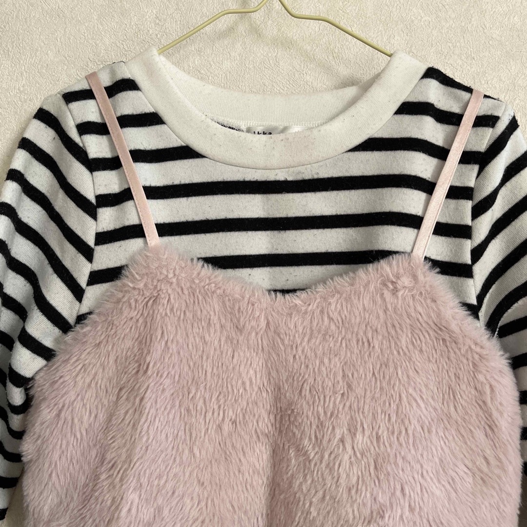 ikka(イッカ)の【ikka】120cm 長袖ワンピース キッズ/ベビー/マタニティのキッズ服女の子用(90cm~)(ワンピース)の商品写真