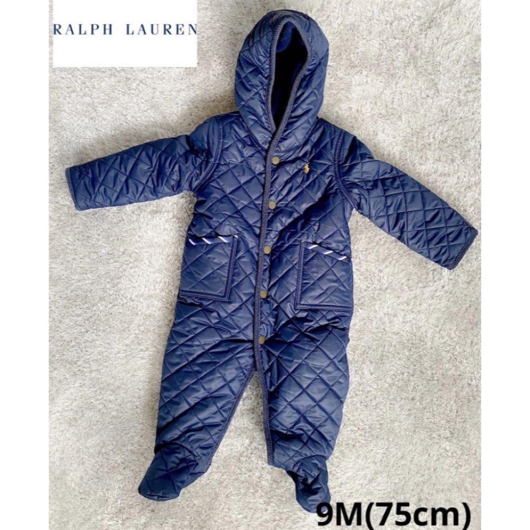 Ralph Lauren(ラルフローレン)のラルフローレン ジャンプスーツ 紺 9M(75cm) キッズ/ベビー/マタニティのベビー服(~85cm)(ジャケット/コート)の商品写真