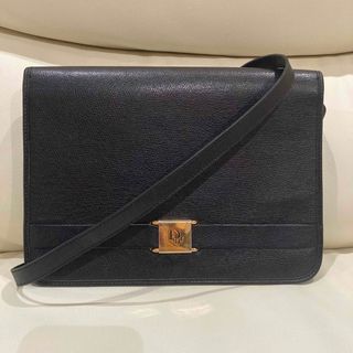 クリスチャンディオール(Christian Dior)のDior  美品　ショルダーバッグ　黒　本革　バッグ　クラッチ　ディオール(ショルダーバッグ)