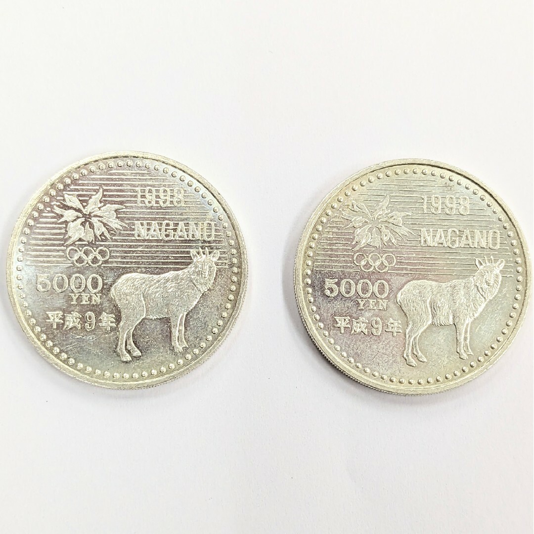 MG ①記念硬貨 長野オリンピック 五千円 2枚セットの通販 by わたふち