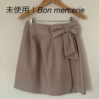 ボンメルスリー(Bon mercerie)のBon mercerie 膝丈　スカート　ボンメルスリー　ピンク　ベージュ　S(ひざ丈スカート)