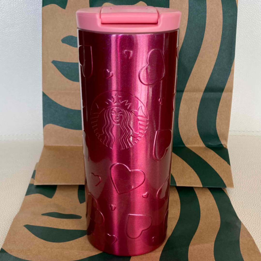 Starbucks Coffee(スターバックスコーヒー)のスタバ タンブラー エンボスハート 355ml 新品未使用品 インテリア/住まい/日用品のキッチン/食器(タンブラー)の商品写真