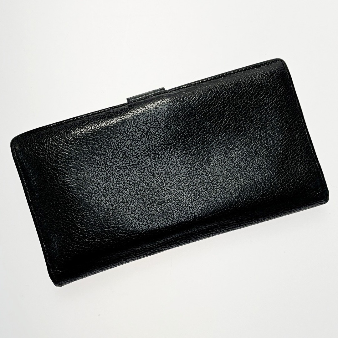 【新品未使用品】ブルガリ　コローレ　ブラック×シルバー　レザー　二つ折り長財布