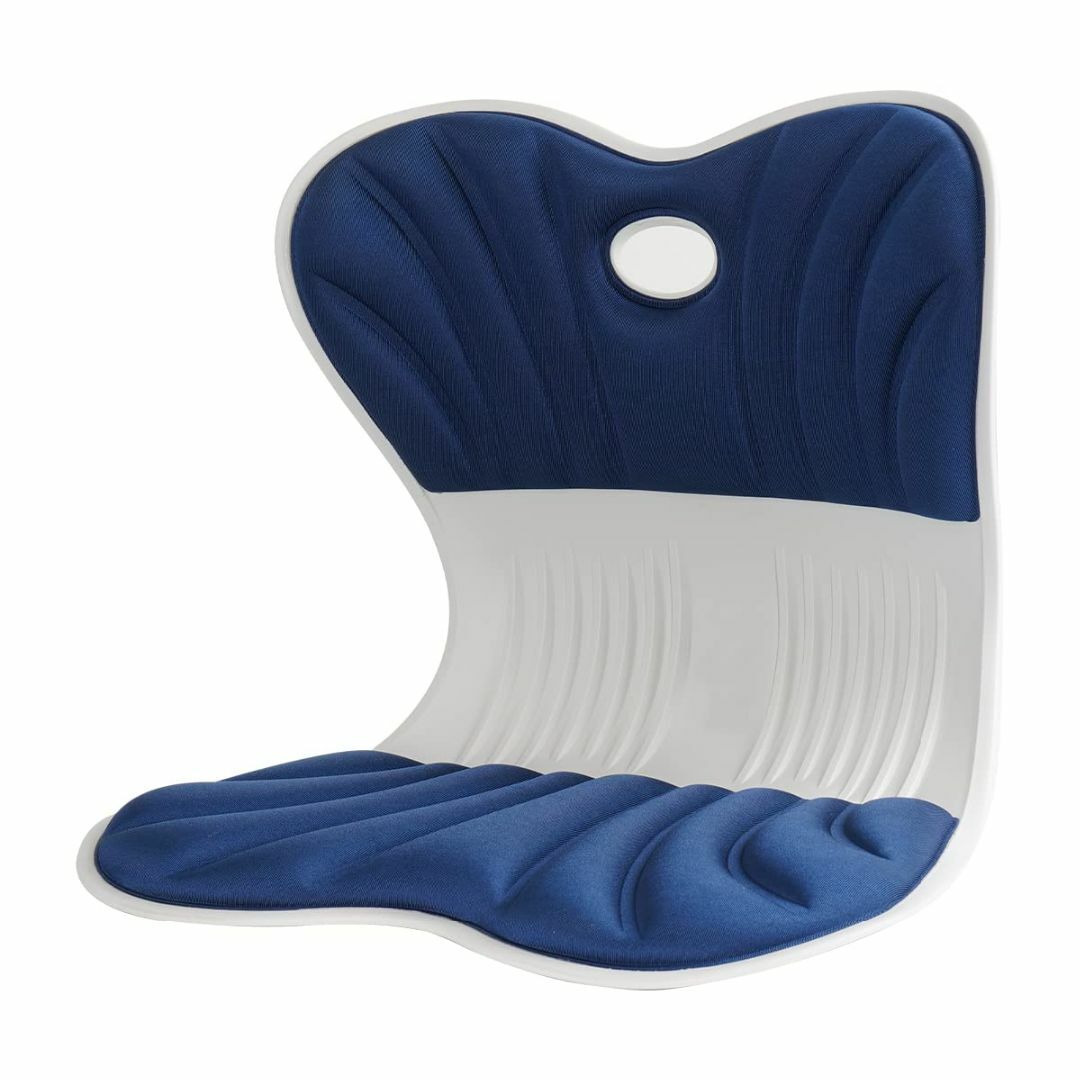 インテリア/住まい/日用品【色: ブルー】Holotap 姿勢サポートチェア 姿勢矯正 椅子 猫背を防ぐ