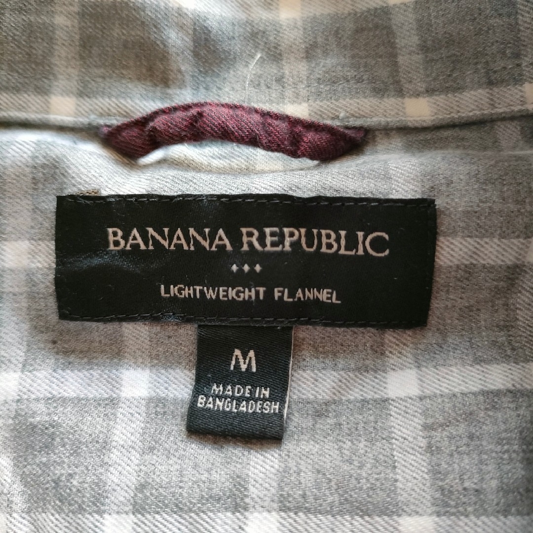 【L61】バナナリパブリック ライトウェイトフランネルチェックシャツ USA古着