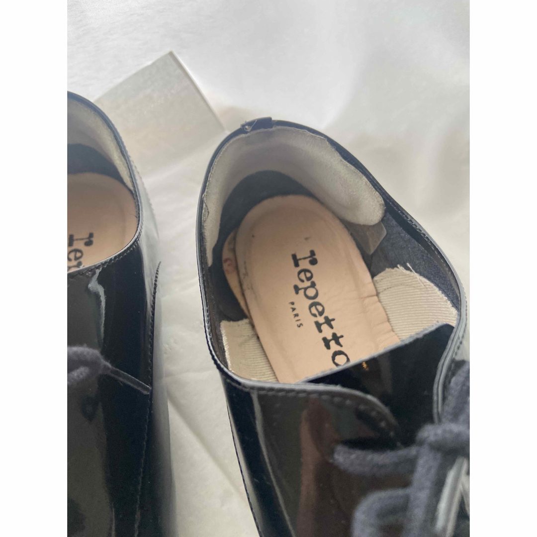 repetto - レペット エナメルレースアップシューズ 黒 38の通販 by ...