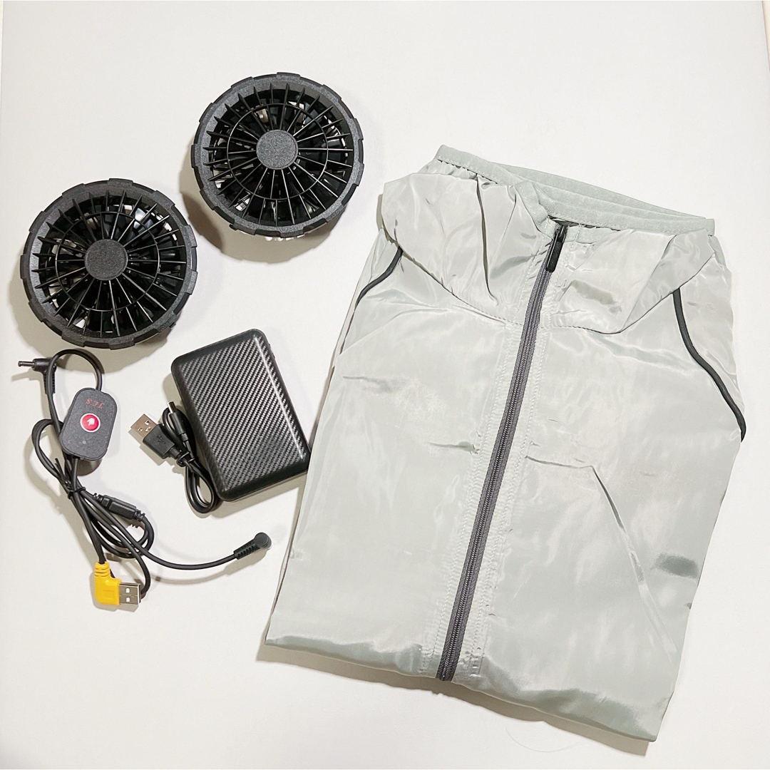 ⭐️一点限り⭐️空調作業服ベスト 空調ベスト 大容量バッテリー付き 男女兼用