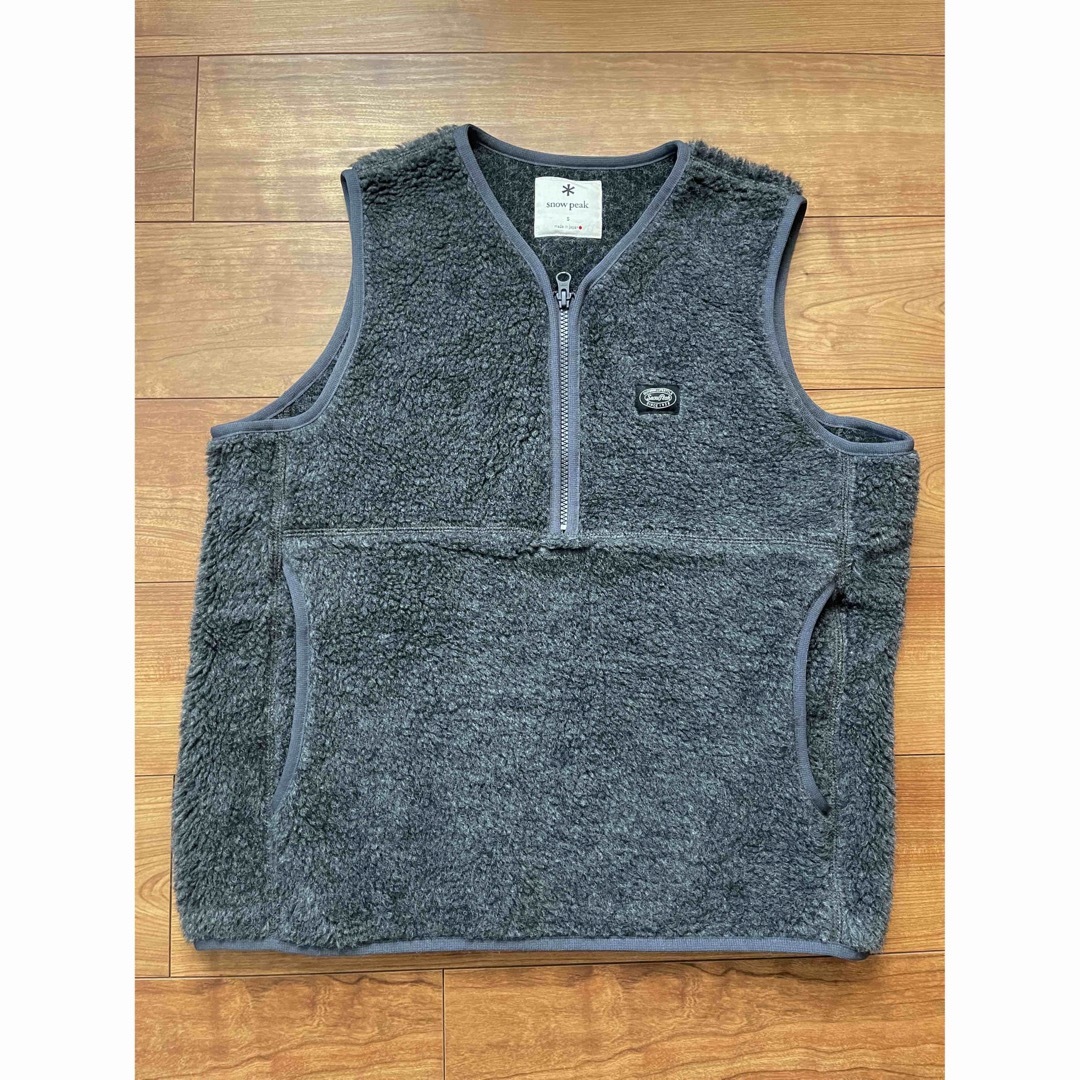 正規通販店舗 スノーピーク Wool Fleece Vest S Charcoal【美品